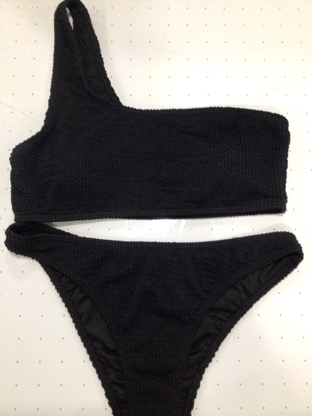 One-Shoulder Black Women's Bikini Set